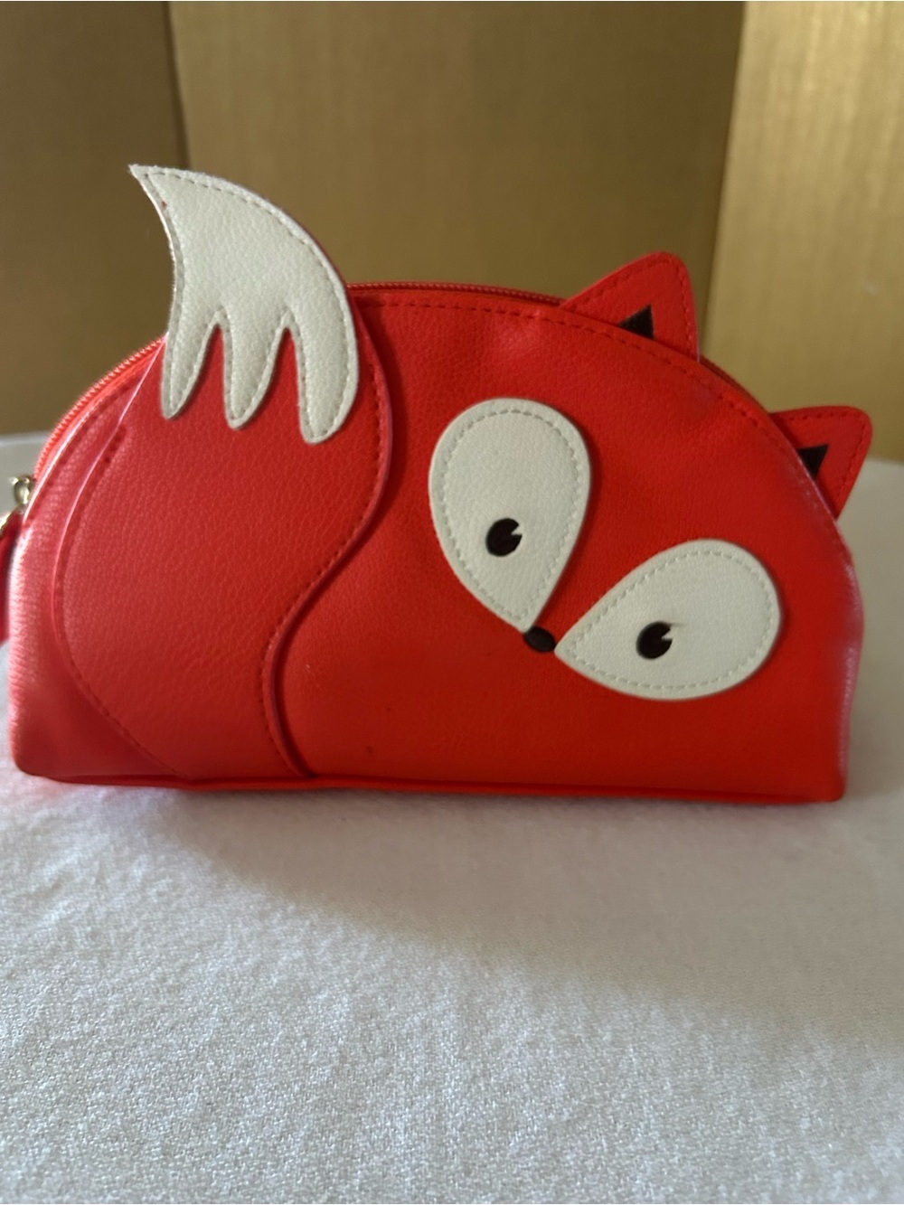 Bath & Body Works Orange Fox Bag Pencil Case Makeup Bag Accessories - Picture 3 of 9
